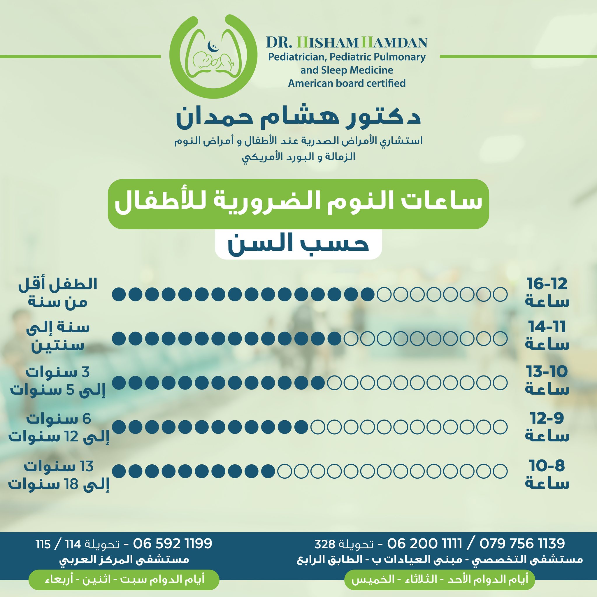 ساعات نوم الطفل
